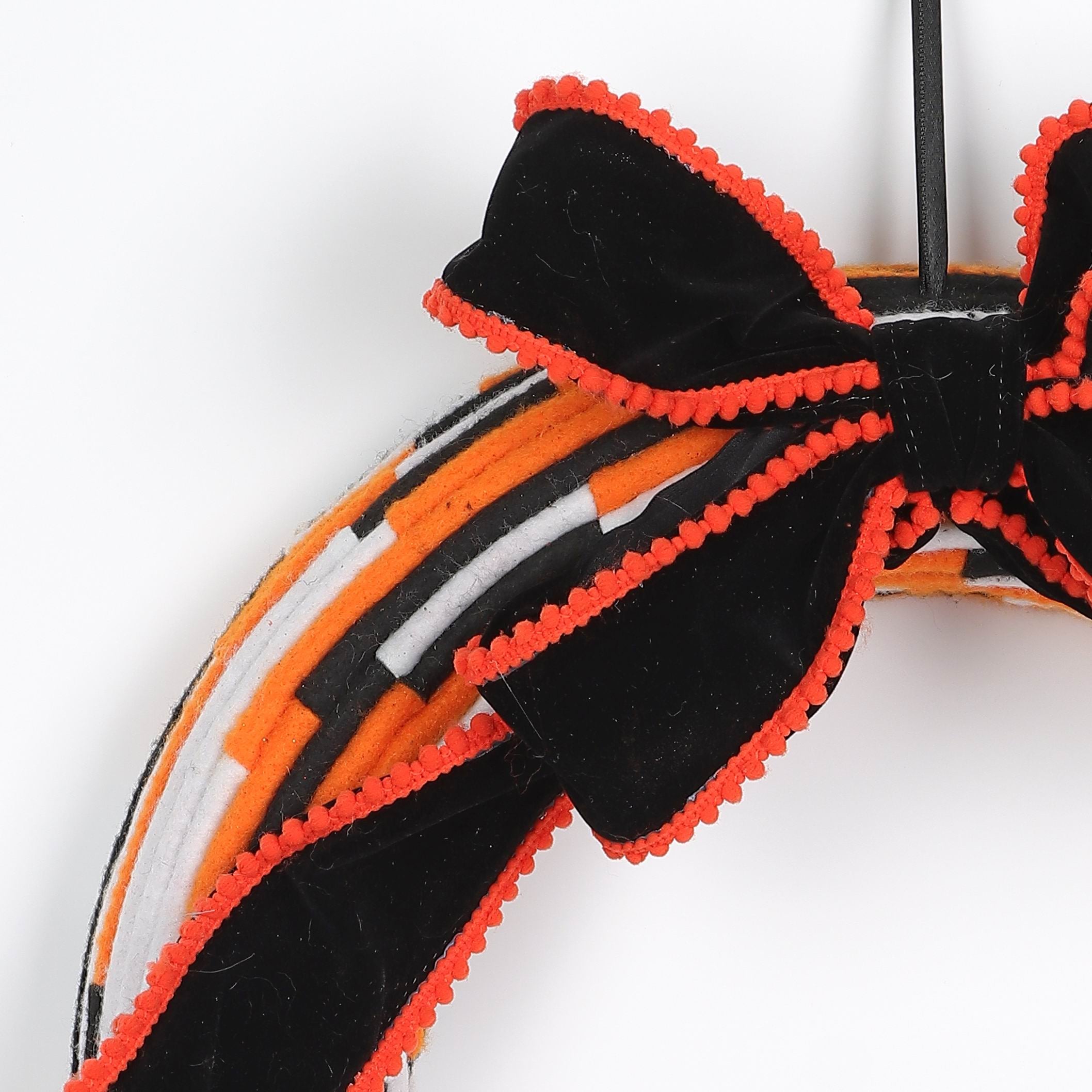 ?14‘’ Black Flocking Bow Wreath Decor – Season2Season