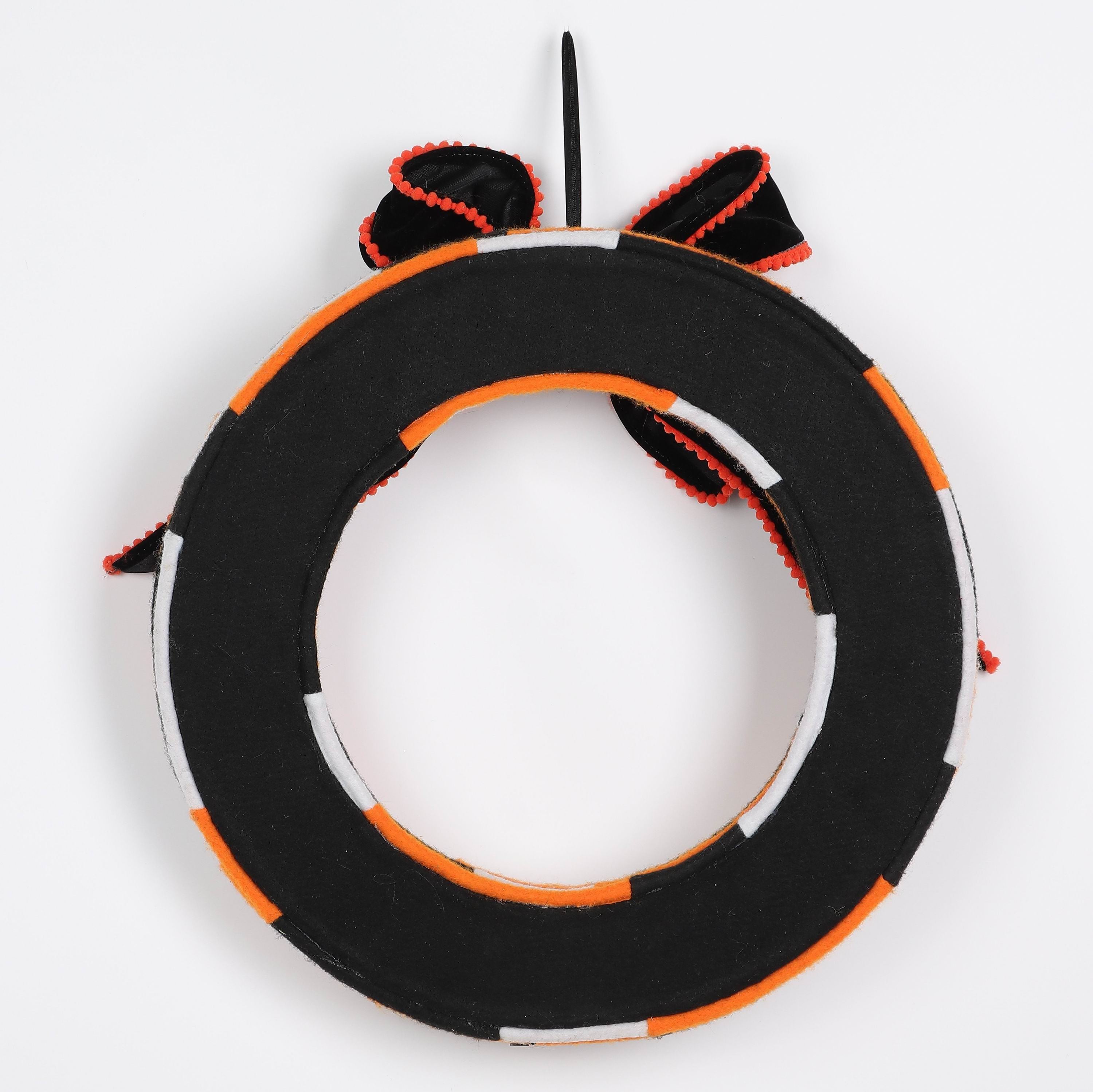 ?14‘’ Black Flocking Bow Wreath Decor – Season2Season