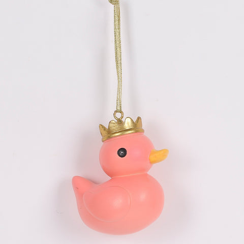 Christmas Pink Duck Ornament - Playful Holiday Tree Décor