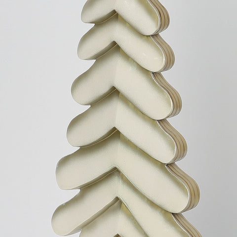 Christmas 6.375*4*16.5'' White Resin Tree W/Mdf Base Décor | Christmas Decor | Festive Holiday Decoration