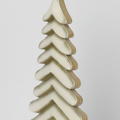 Christmas 5.875*3.5*13.25'' White Resin Tree W/Mdf Base Décor | Christmas Decor | Festive Holiday Decoration