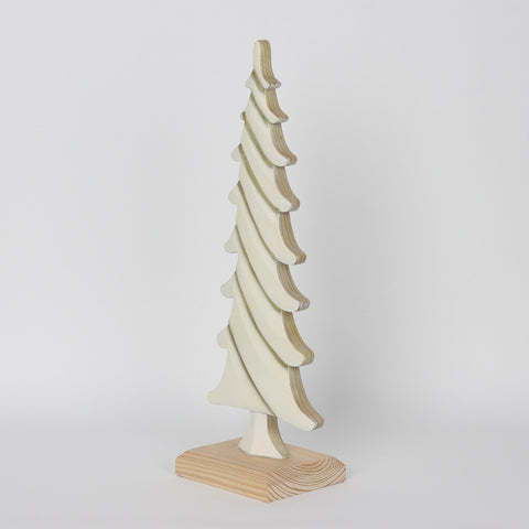 Christmas 5*875*4*16.25'' White Resin Tree W/Mdf Base Décor | Christmas Decor | Festive Holiday Decoration