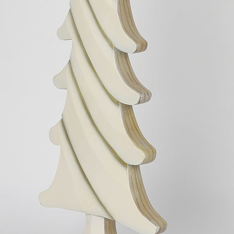 Christmas 5*875*4*16.25'' White Resin Tree W/Mdf Base Décor | Christmas Decor | Festive Holiday Decoration