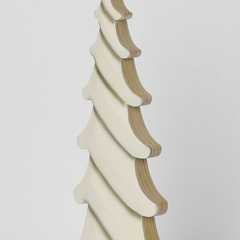 Christmas 5*3.5*13.25'' White Resin Tree W/Mdf Base Décor | Christmas Decor | Festive Holiday Decoration