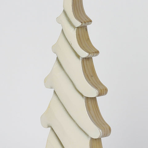 Christmas 4.0*3.0*9.5'' White Resin Tree W/Mdf Base Décor | Christmas Decor | Festive Holiday Decoration