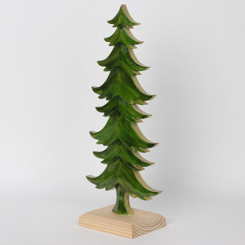 Christmas 7*4*16.25'' Green Resin Tree W/Mdf Base Décor | Christmas Decor | Festive Holiday Decoration