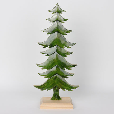 Christmas 7*4*16.25'' Green Resin Tree W/Mdf Base Décor | Christmas Decor | Festive Holiday Decoration