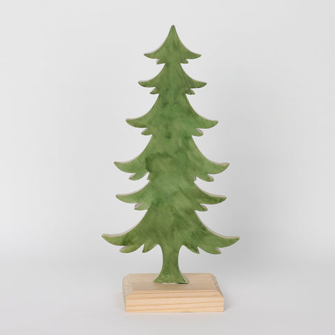 Christmas 6.5*3.5*13.25'' Green Resin Tree W/Mdf Base Décor | Christmas Decor | Festive Holiday Decoration