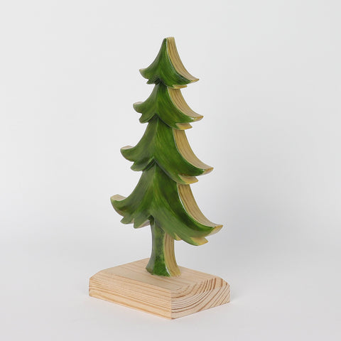 Christmas 5.25*3*9.5'' Green Resin Tree W/Mdf Base Décor | Christmas Decor | Festive Holiday Decoration