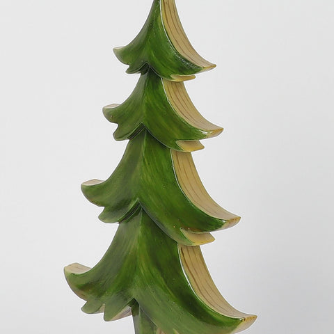 Christmas 5.25*3*9.5'' Green Resin Tree W/Mdf Base Décor | Christmas Decor | Festive Holiday Decoration