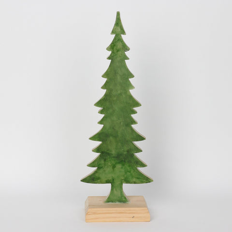 Christmas 5.75*4*16.5'' Green Resin Tree W/Mdf Base Décor | Christmas Decor | Festive Holiday Decoration