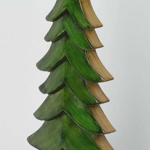 Christmas 5.5*3.5*13.25'' Green Resin Tree W/Mdf Base Décor | Christmas Decor | Festive Holiday Decoration