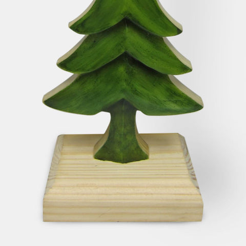 Christmas 4.25*3*9.5'' Green Resin Tree W/Mdf Base Décor | Christmas Decor | Festive Holiday Decoration