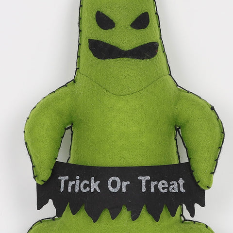12" Halloween Fabric Green Ghost