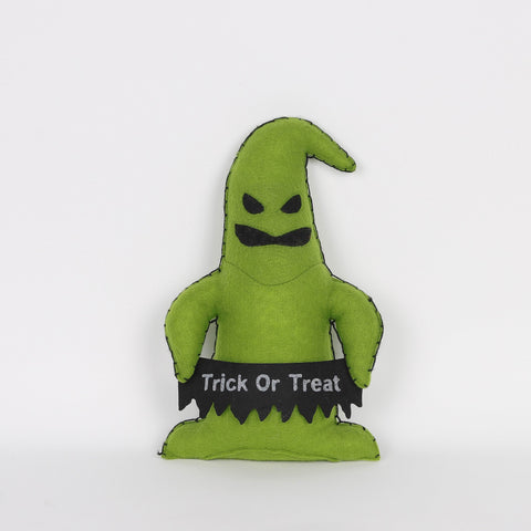 12" Halloween Fabric Green Ghost