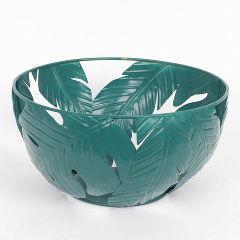 Metal Leaf Shape Bowl Decoration