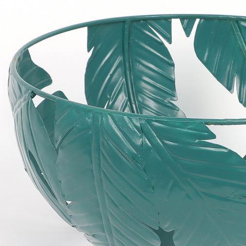 Metal Leaf Shape Bowl Decoration