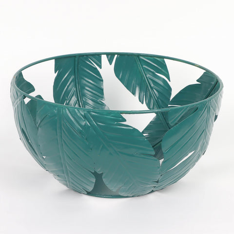 Metal Leaf Shape Bowl Decoration