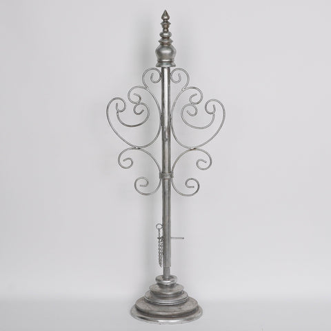 Christmas Silver Iron Décor - Elegant Tall Holiday Decoration