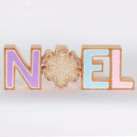 Christmas 12*1.375*4 Inch Resin Noel Table Décor