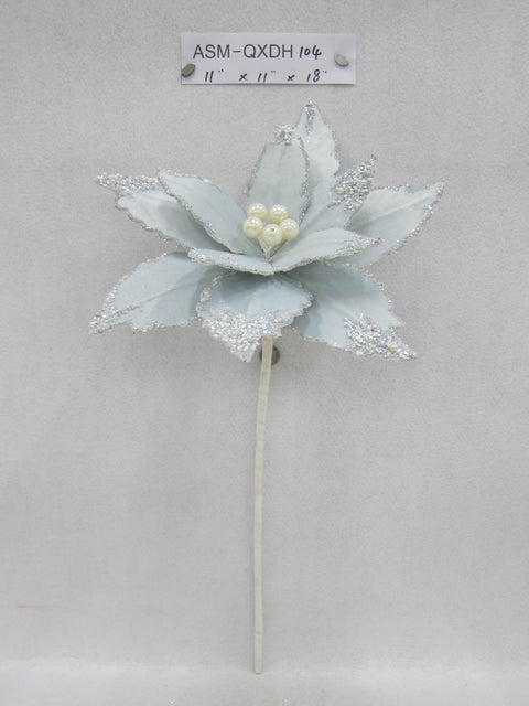 BLUE POINSETTIA PICK