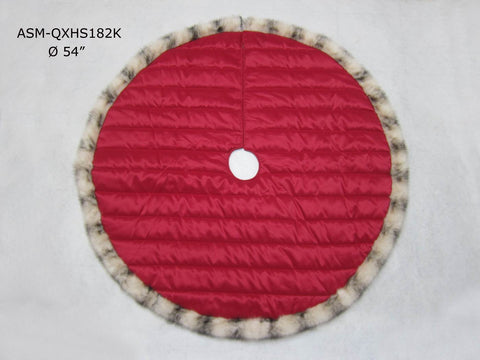 RED PUFFER TREE SKIRT