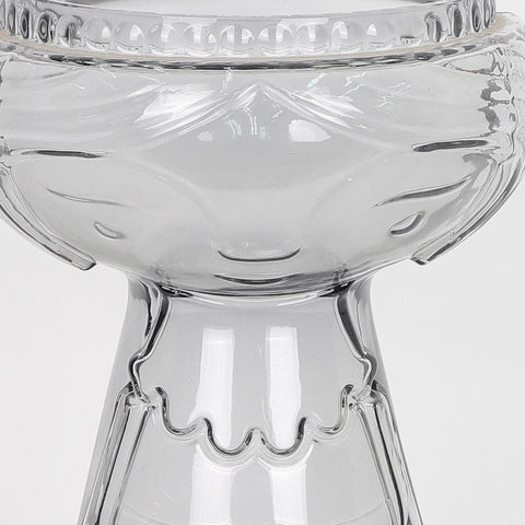 Set Of 2 Glass Candle Holder Decoration | Glass Vase | Table Centerpiece