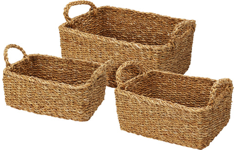Basket Rectangular 3 Sizes Natural