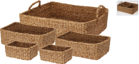 Basket Rectangular 3 sizes Natural