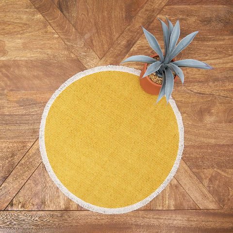 Fringed Dandelion Round Placemat 15in.