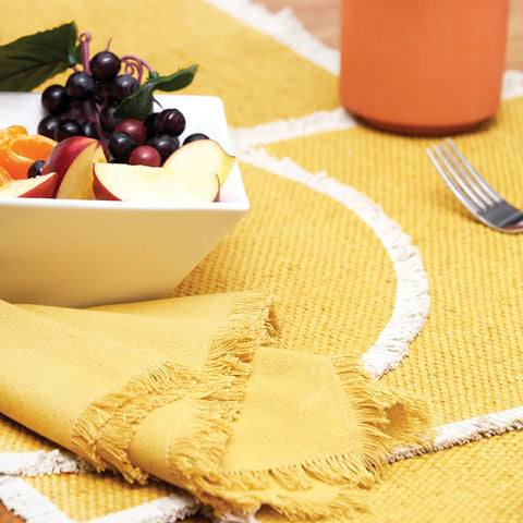 Fringed Dandelion Round Placemat 15in.