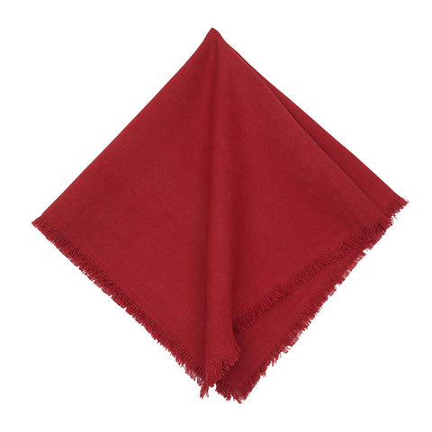 SET OF 2 Frayed Cherry Napkin 22in. x 22in.