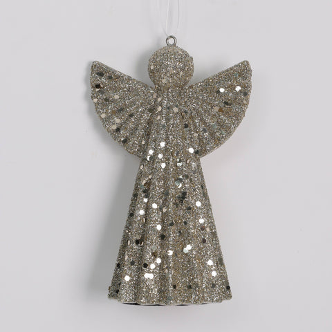 Glittering Angel Christmas Ornament