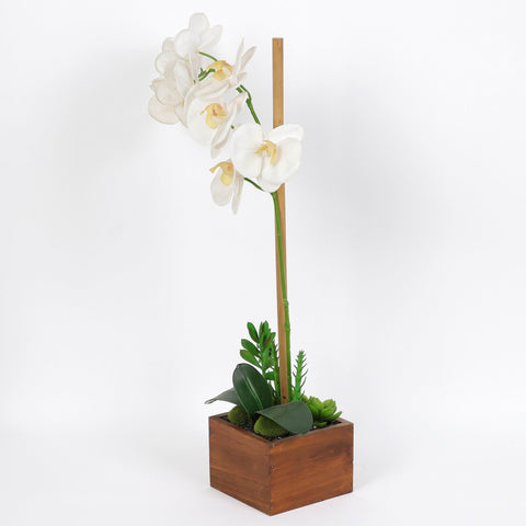 Nearly Natural Orchid Phalaenopsis Artificial Arrangement in Vase