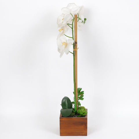 Nearly Natural Orchid Phalaenopsis Artificial Arrangement in Vase