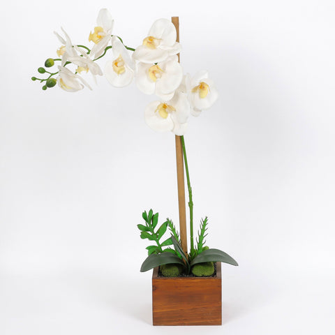 Nearly Natural Orchid Phalaenopsis Artificial Arrangement in Vase