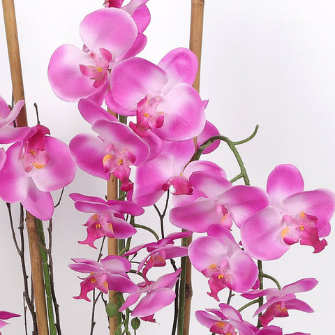 Nearly Natural Orchid Phalaenopsis Artificial Arrangement in Vase