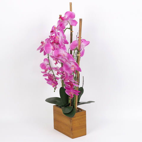 Nearly Natural Orchid Phalaenopsis Artificial Arrangement in Vase