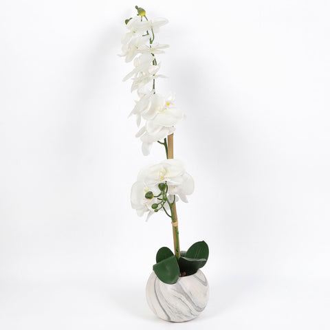 Nearly Natural Orchid Phalaenopsis Artificial Arrangement in Vase