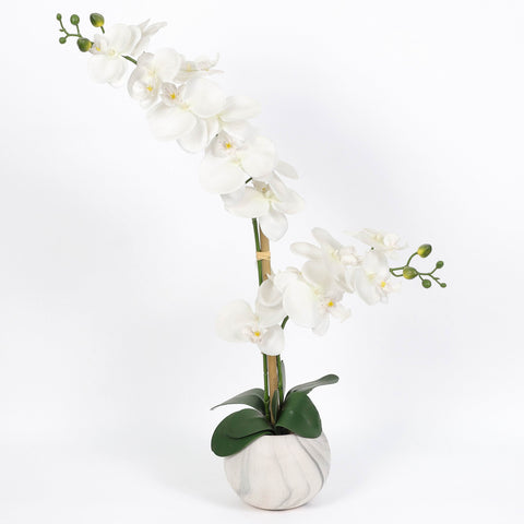 Nearly Natural Orchid Phalaenopsis Artificial Arrangement in Vase