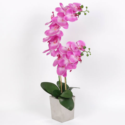 Nearly Natural Orchid Phalaenopsis Artificial Arrangement in Vase