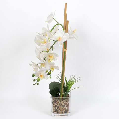 Nearly Natural Orchid Phalaenopsis Artificial Arrangement in Vase