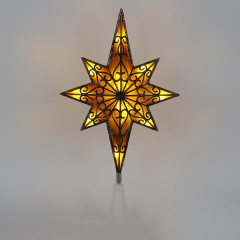 Christmas 8.25*2.25*11.5'' Tree Topper W/Lite