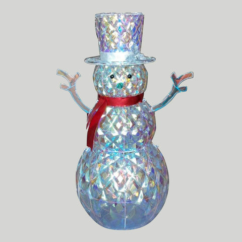 Christmas Pre-Lit Plastic Snowman Décor