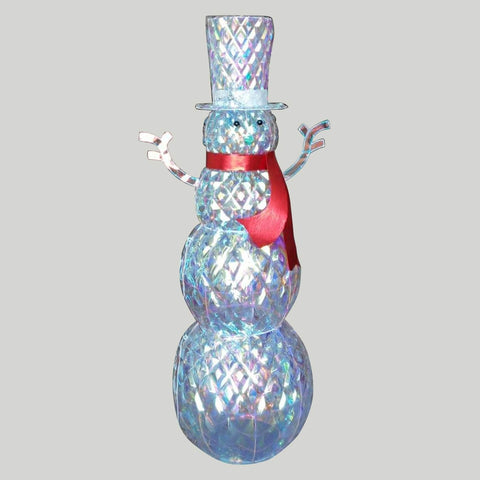 Christmas Pre-Lit Plastic Snowman Décor