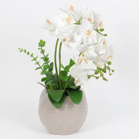 Nearly Natural Orchid Phalaenopsis Artificial Arrangement in Vase