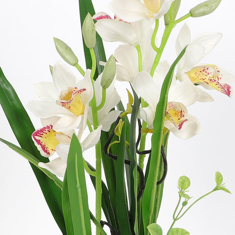 Nearly Natural Orchid Phalaenopsis Artificial Arrangement in Vase