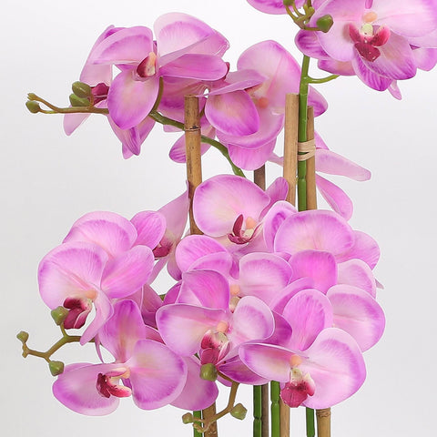 Nearly Natural Orchid Phalaenopsis Artificial Arrangement in Vase