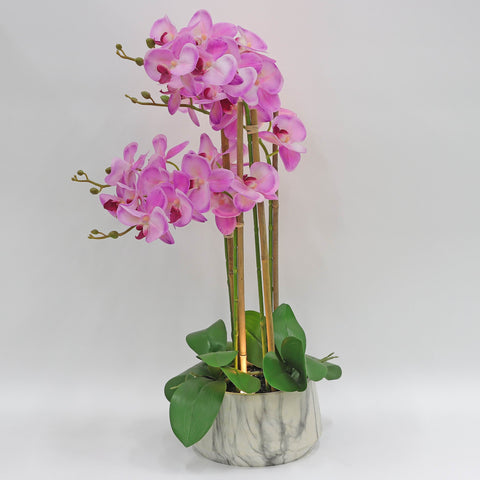 Nearly Natural Orchid Phalaenopsis Artificial Arrangement in Vase