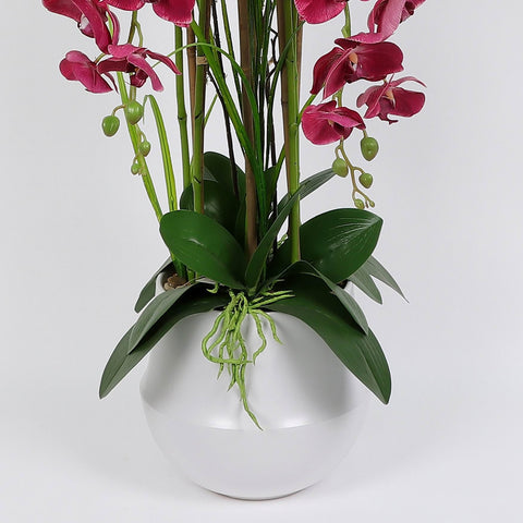 Nearly Natural Orchid Phalaenopsis Artificial Arrangement in Vase